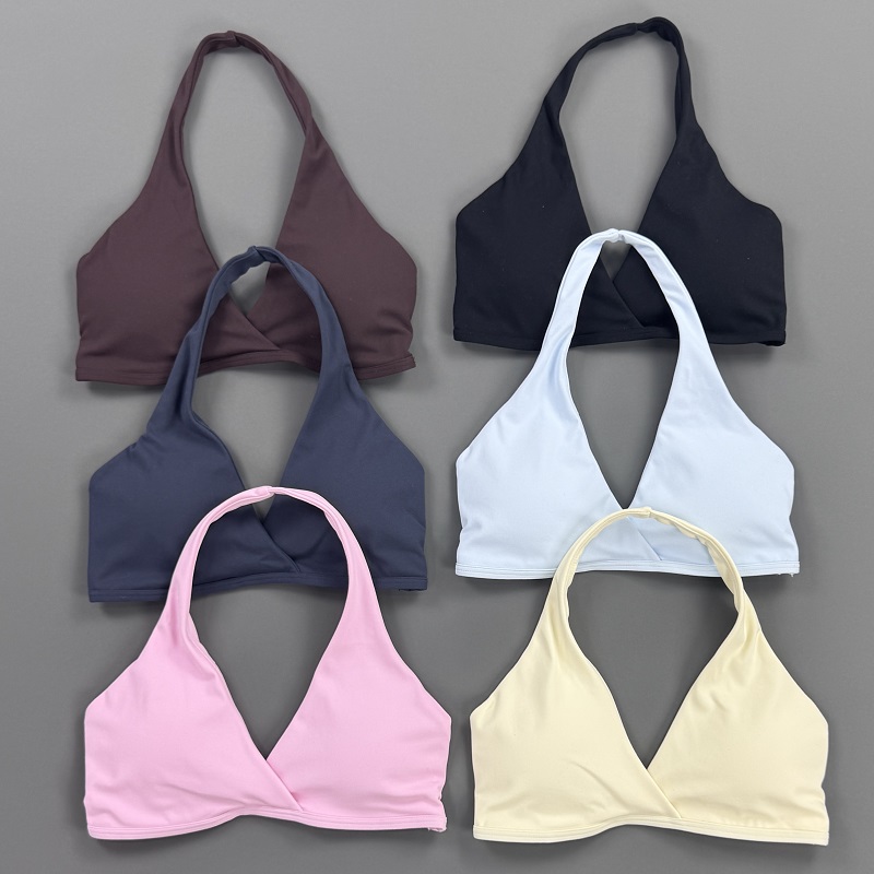 Sports Bra High Impact - 여성용 짐탑 홀터넥 스포츠 브라 프론트