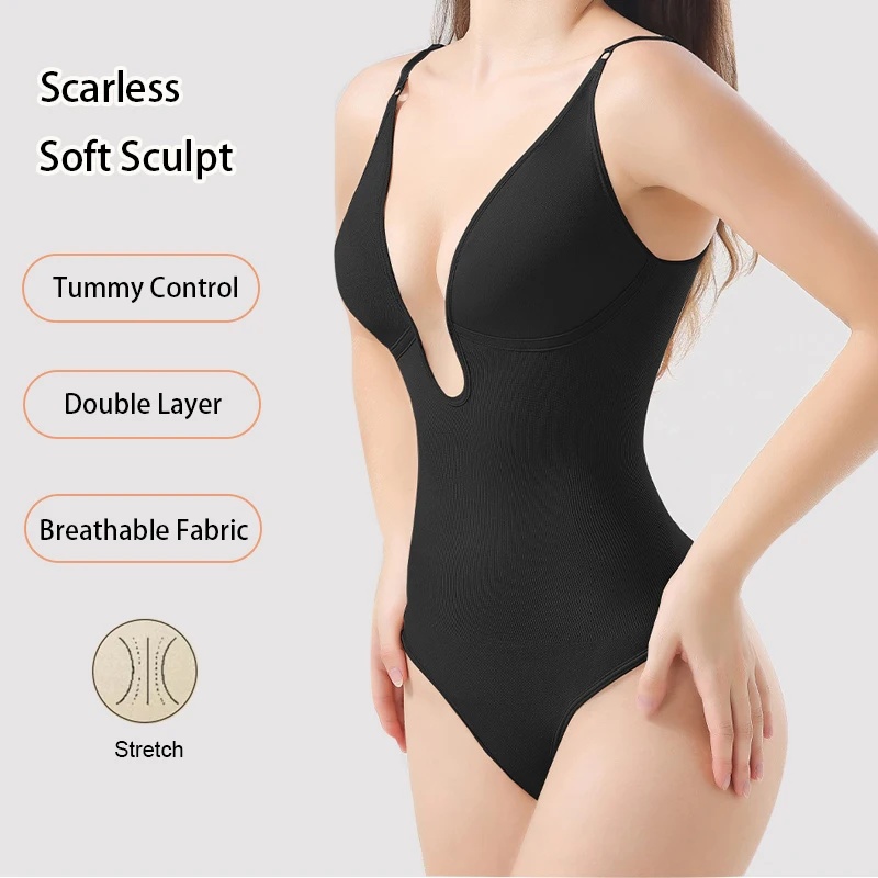 여성용 백리스 바디슈트 쉐이프웨어 딥 V넥 슬리밍 언더 - Seamless Underwear Women 리뷰 및 가격